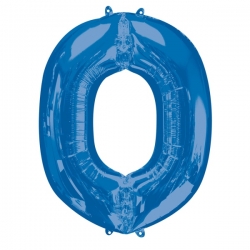 Balon foliowy litera O Niebieski 83 cm